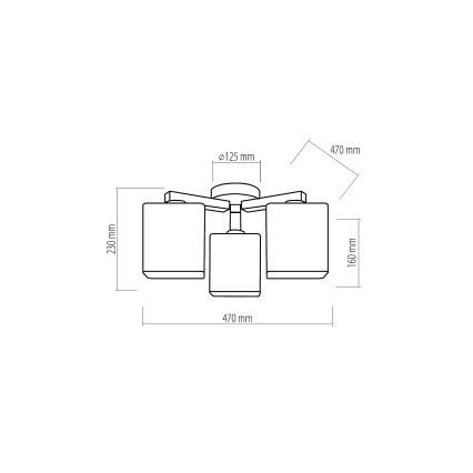 Пристельова люстра NADIA 3xE27/60W/230V