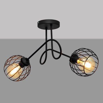 Пристельова люстра OXFORD 2xE27/15W/230V чорний