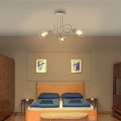 Пристельова люстра OXFORD 3xE27/15W/230V білий