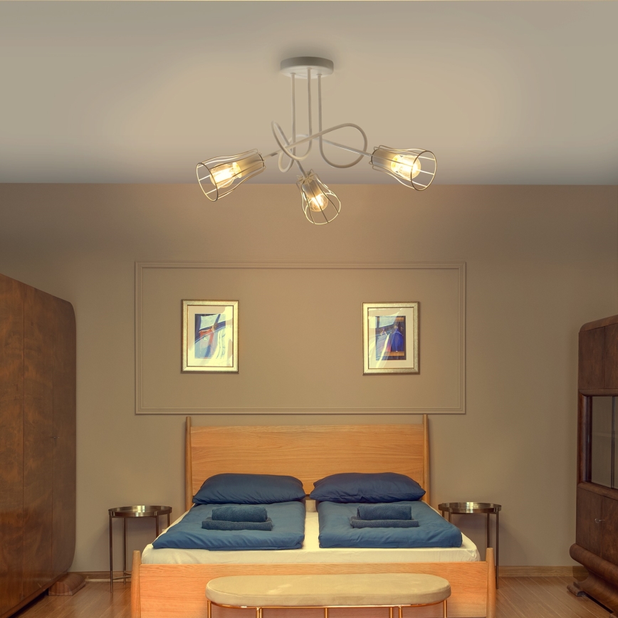 Пристельова люстра OXFORD 3xE27/15W/230V білий