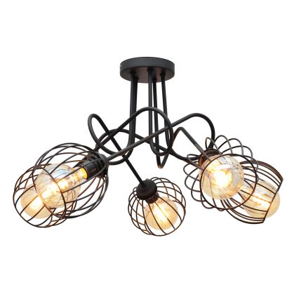 Пристельова люстра OXFORD 5xE27/15W/230V чорний