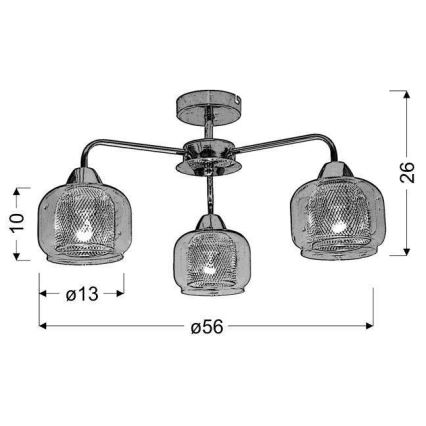 Пристельова люстра RAY 3xE14/40W/230V