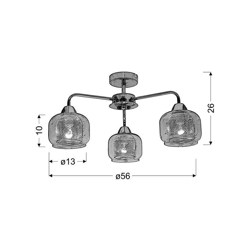 Пристельова люстра RAY 3xE14/40W/230V