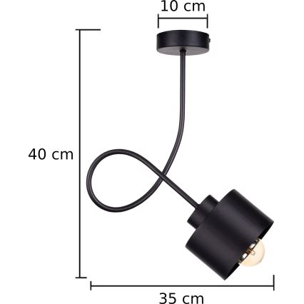 Пристельова люстра SIMPLY BLACK 1xE27/60W/230V