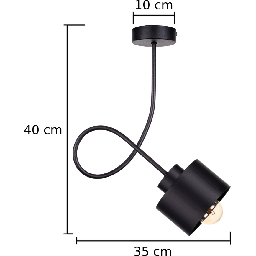 Пристельова люстра SIMPLY BLACK 1xE27/60W/230V