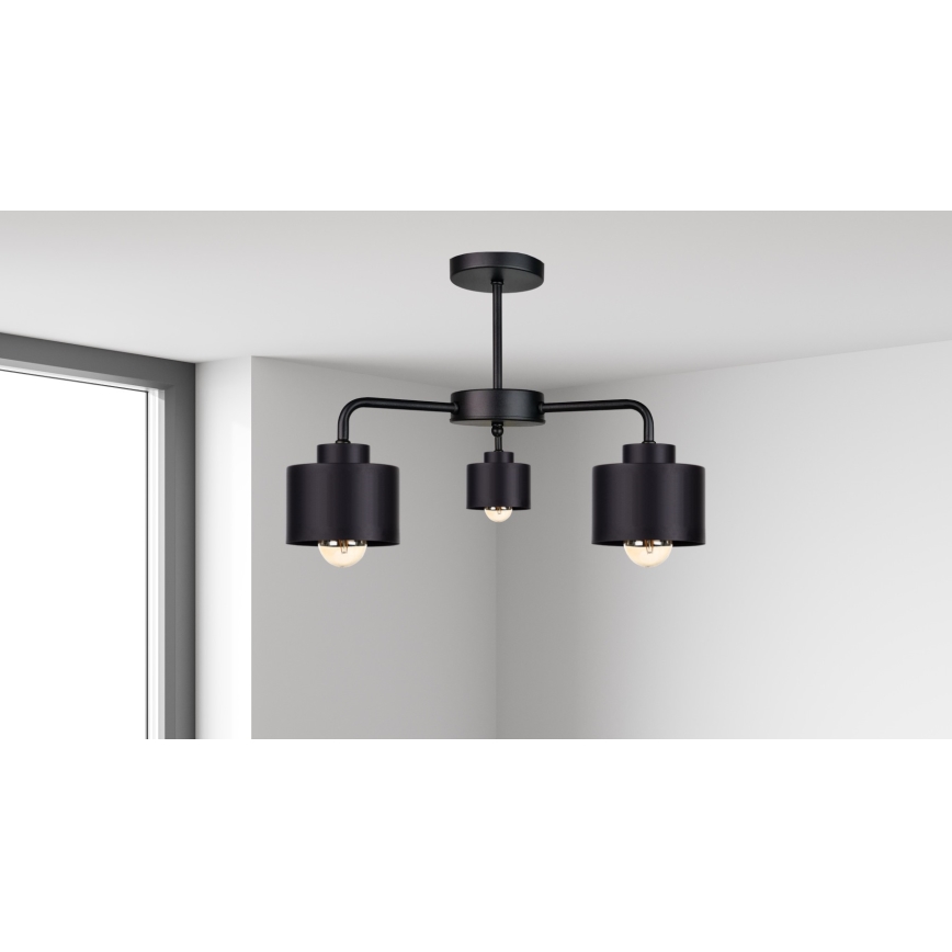 Пристельова люстра SIMPLY BLACK 3xE27/60W/230V