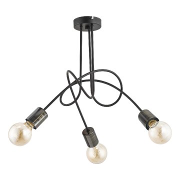 Пристельова люстра TANGO 3xE27/15W/230V чорний