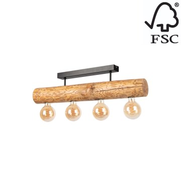 Пристельова люстра TRABO 4xE27/60W/230V сосна – сертифіковано FSC