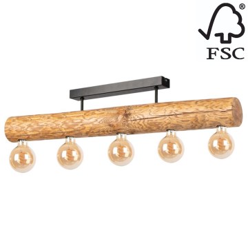 Пристельова люстра TRABO 5xE27/60W/230V сосна – сертифіковано FSC