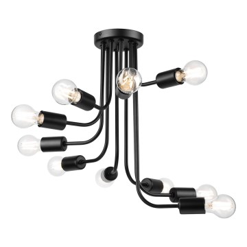 Пристельова люстра TRINITY 10xE27/15W/230V чорний