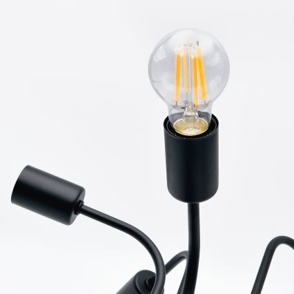 Пристельова люстра TRINITY 10xE27/15W/230V чорний