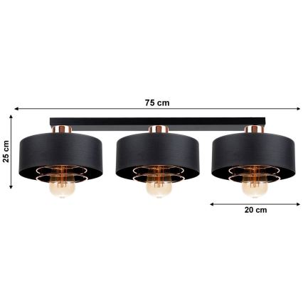 Пристельова люстра VEST 3xE27/60W/230V