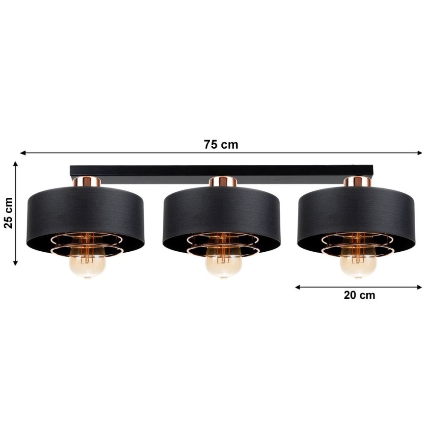 Пристельова люстра VEST 3xE27/60W/230V