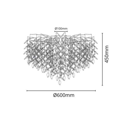 Пристельова кришталева люстра 9xG9/40W/230V золотий