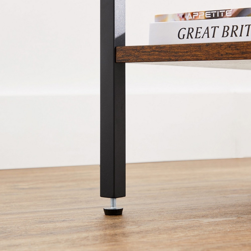 Прикроватна тумбочка ARIN коричнева/чорна