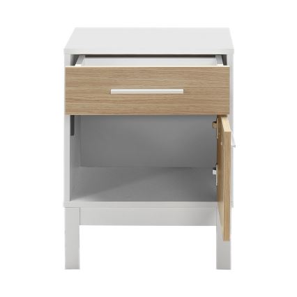 Прикроватная тумба 60x45 см белый/коричневый