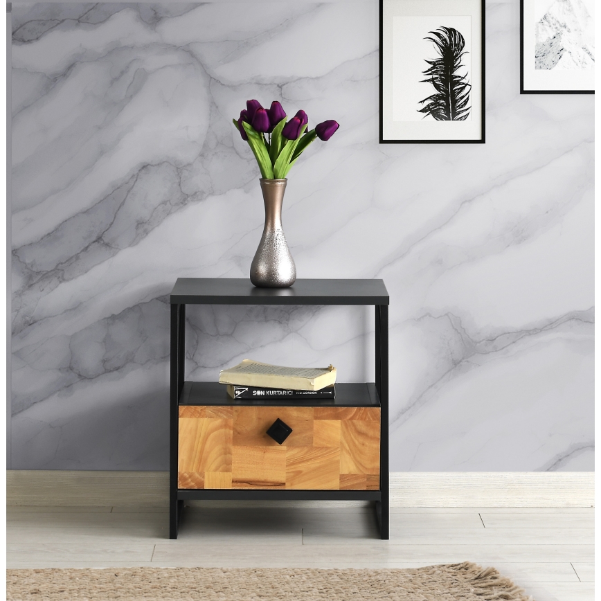 Прикроватная тумба ALTUNIZADE 50x45 см черный/коричневый