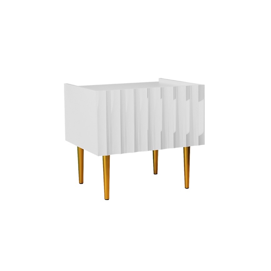 Прикроватная тумба ARCOS 46x50 см белый/золотистый