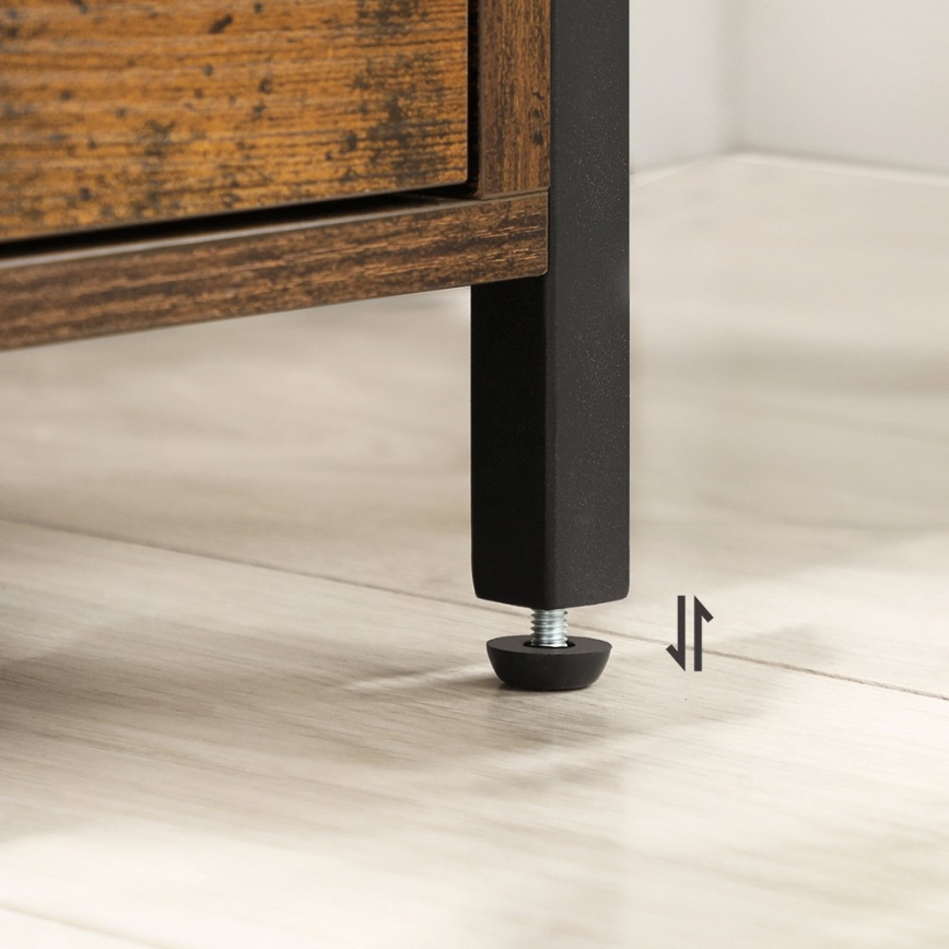 Прикроватная тумба ARIN, коричневый/чёрный