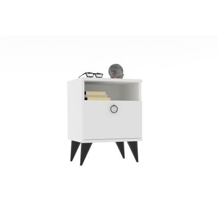 Прикроватная тумба BARLO 50x40 см белая