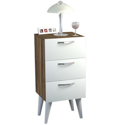 Прикроватная тумба BELLINI 80x40 см коричневый/белый