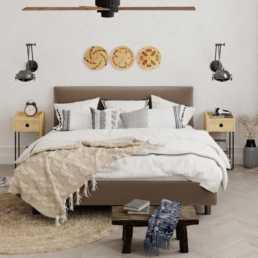 Прикроватная тумба CACTUS 60x29,5 см бежевый/черный