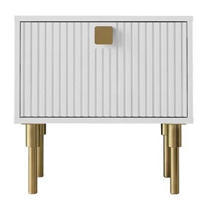 Прикроватная тумба DORSET 50x50 см белый/золотистый