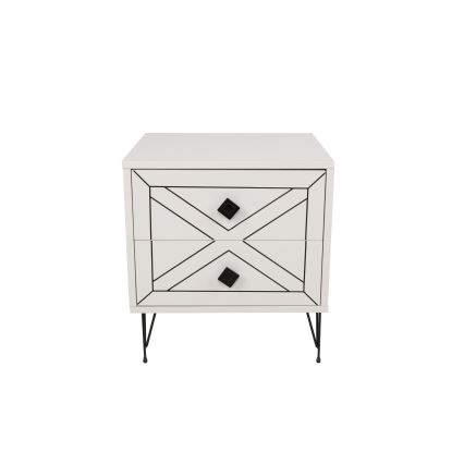 Прикроватная тумба LUNA 50x55 см белый