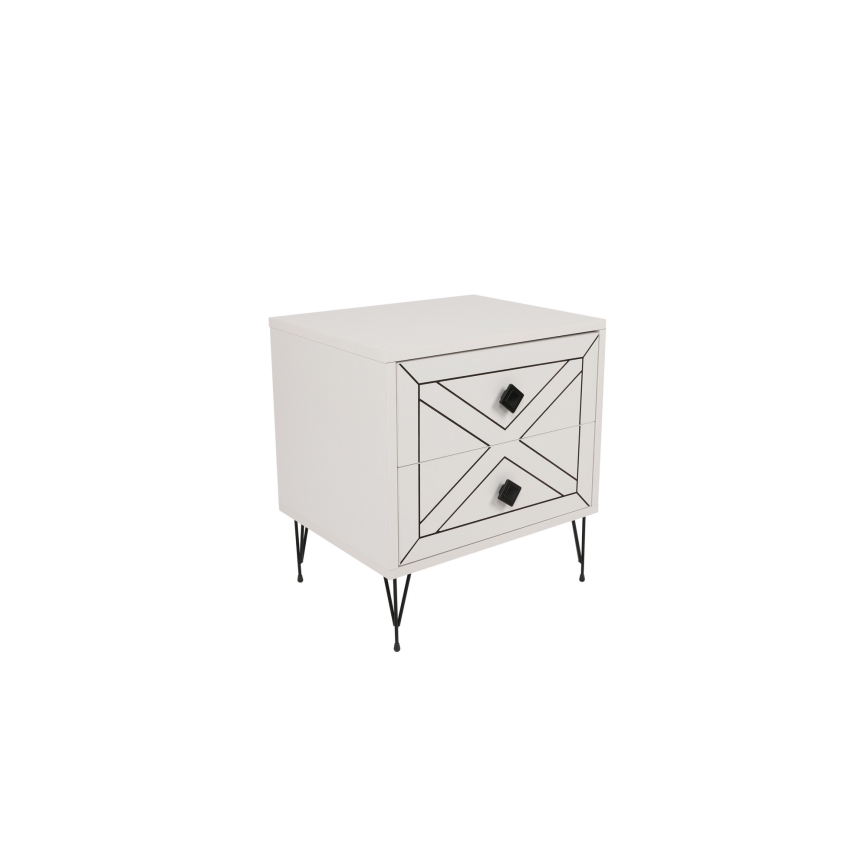 Прикроватная тумба LUNA 50x55 см белый