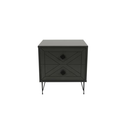 Прикроватная тумба LUNA 55x50 см антрацит/черный
