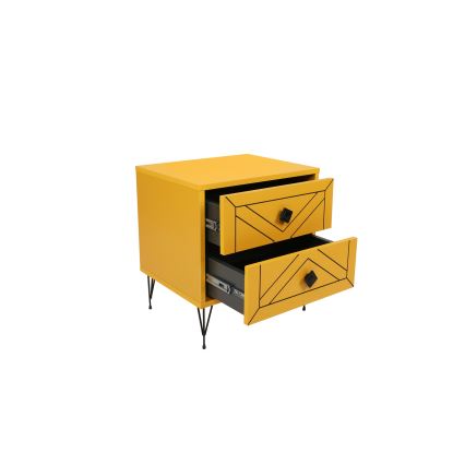 Прикроватная тумба LUNA 55x50 см желтый