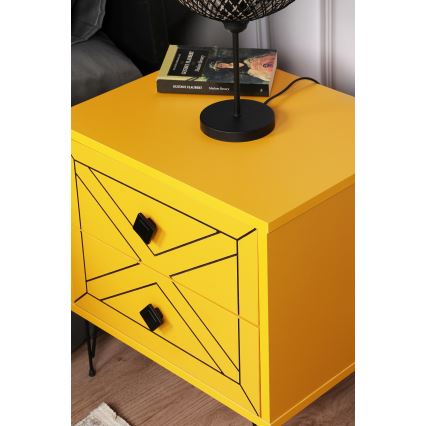 Прикроватная тумба LUNA 55x50 см желтый