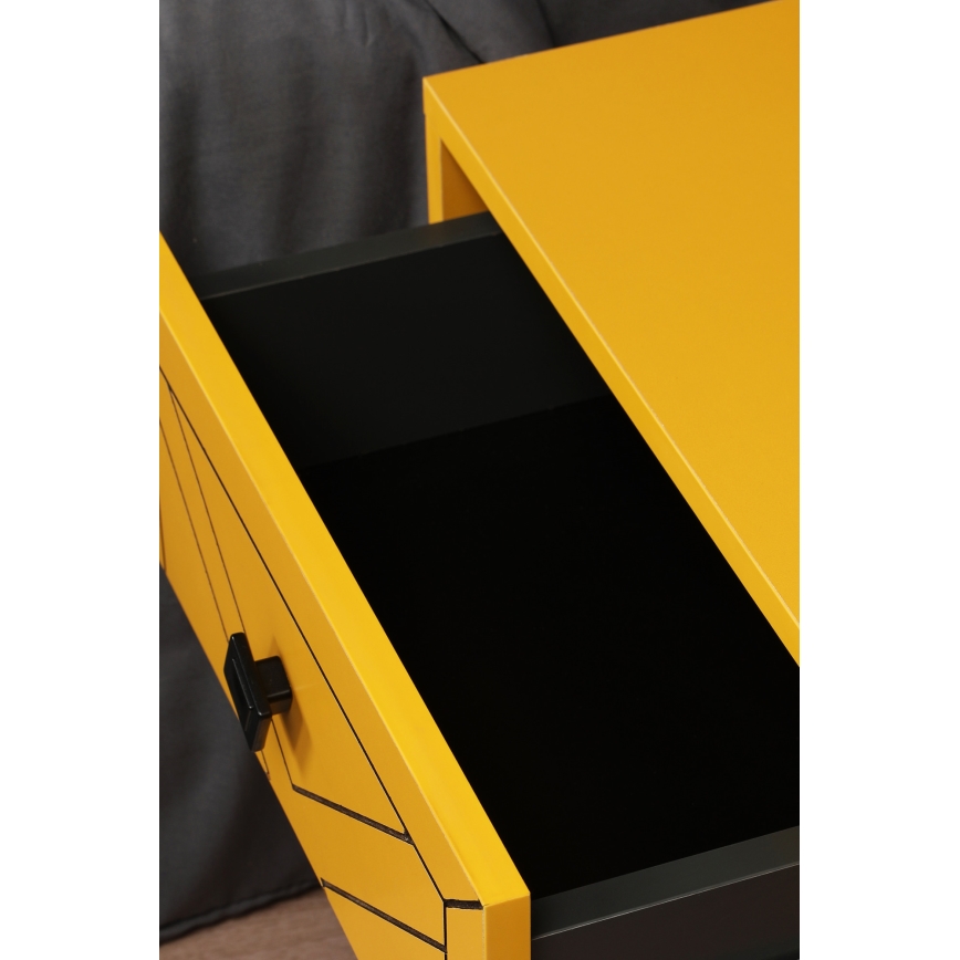 Прикроватная тумба LUNA 55x50 см желтый