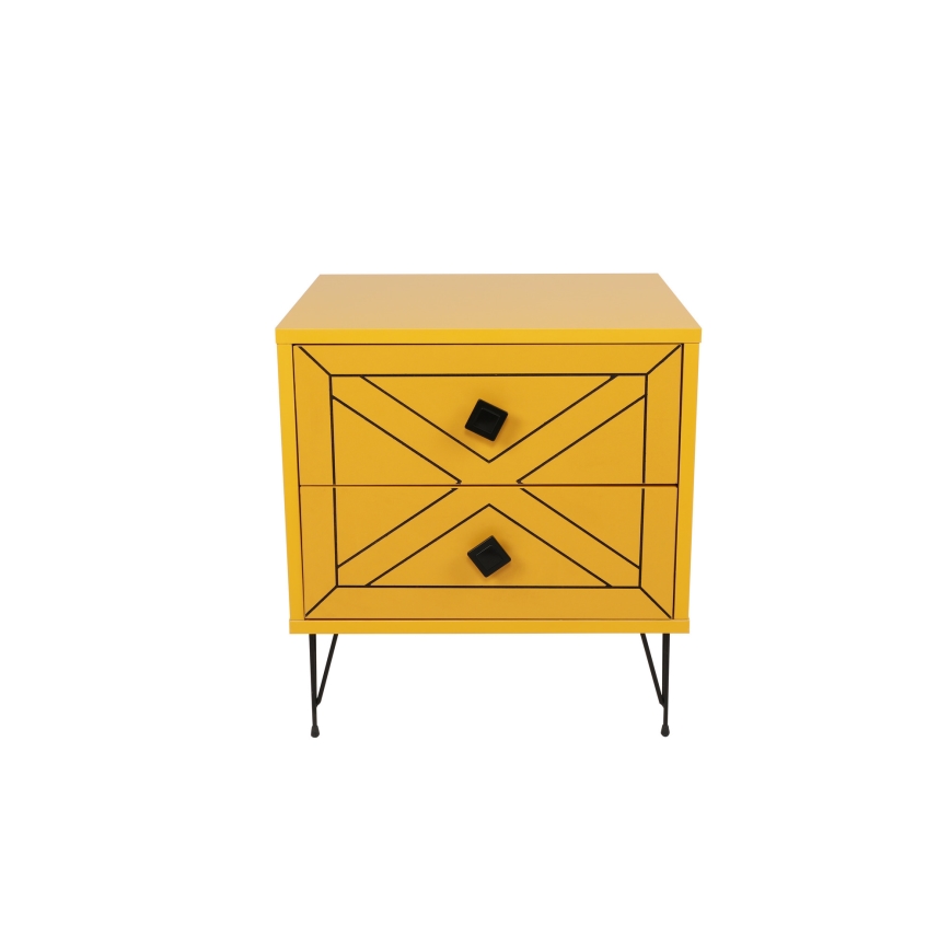 Прикроватная тумба LUNA 55x50 см желтый