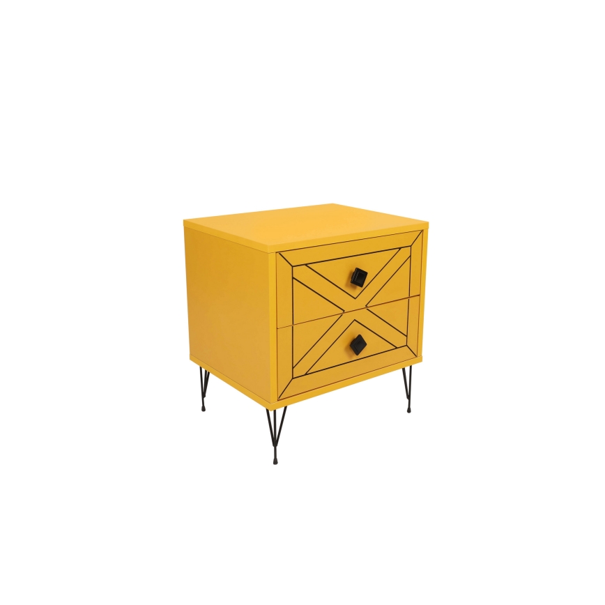 Прикроватная тумба LUNA 55x50 см желтый