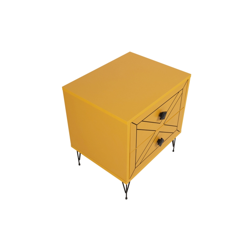 Прикроватная тумба LUNA 55x50 см желтый