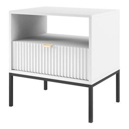 Прикроватная тумба NOVA 56x54 см белый/черный