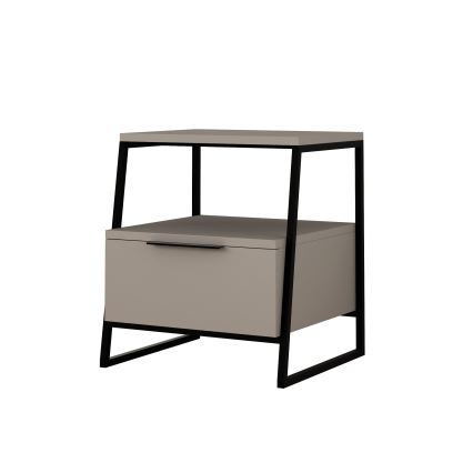 Прикроватная тумба PAL 50x45 см черная/серая