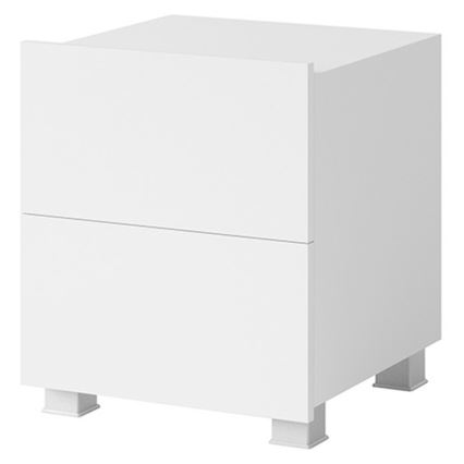 Прикроватная тумба PAVO 45x40 см блестящий белый