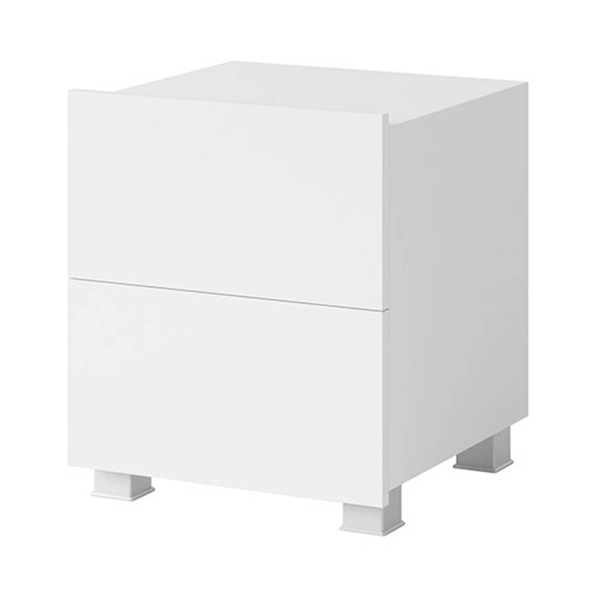 Прикроватная тумба PAVO 45x40 см блестящий белый