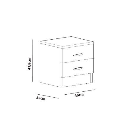 Прикроватная тумба SINE 42x40 см белый