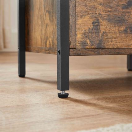 Прикроватная тумбочка ARIN коричневая/чёрная