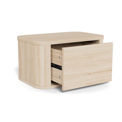Прикроватная тумбочка MADERA 46x30 см, белый дуб