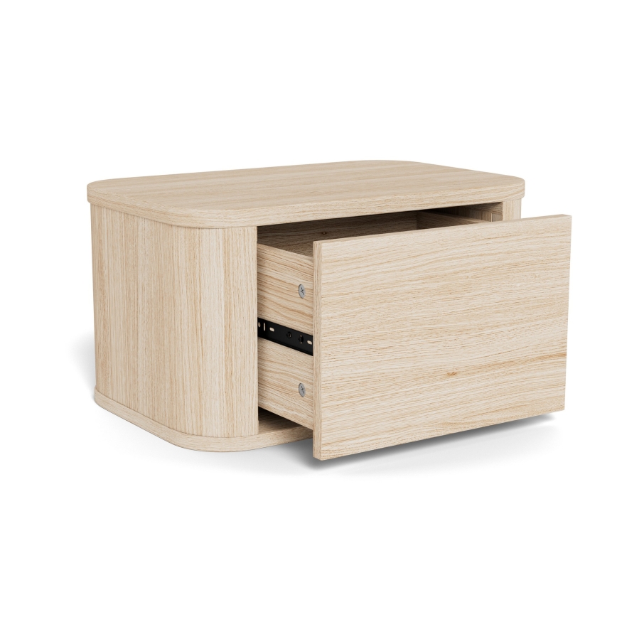 Прикроватная тумбочка MADERA 46x30 см, белый дуб