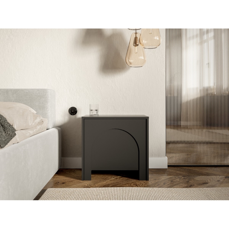 Прикроватная тумбочка NIO антрацит