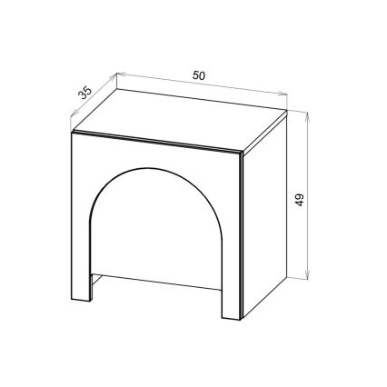 Прикроватная тумбочка NIO, белая