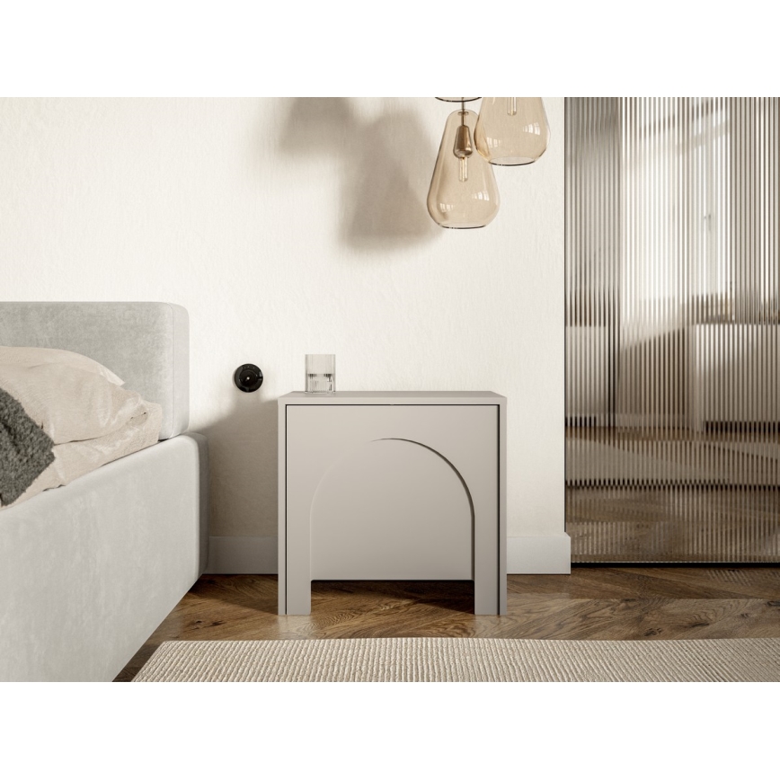 Прикроватная тумбочка NIO, кашемир/бежевый