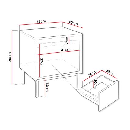 Прикроватная тумбочка OZMI 50x45 см кашемир