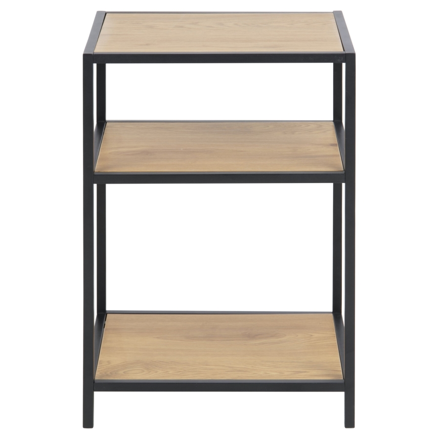 Прикроватная тумбочка SARON, дуб/чёрный