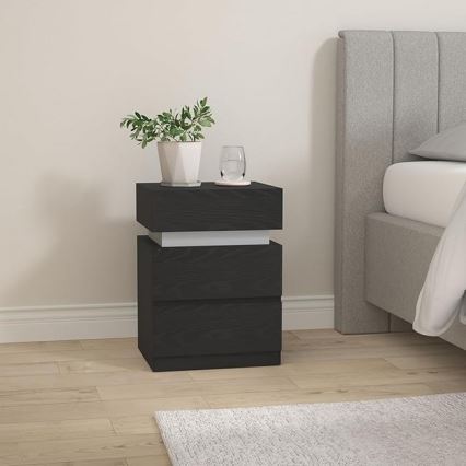 Прикроватная тумбочка SMARTIE с подсветкой, чёрная